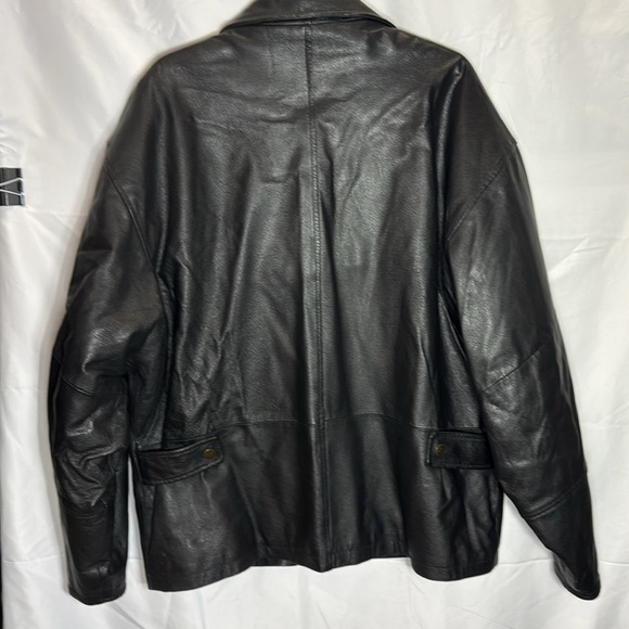Trails and men’s heavy fully lined black leather jacket - Picture 3 of 12